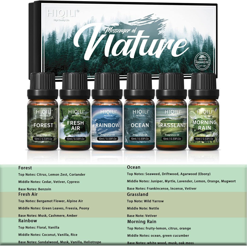 HIQILI Nature Fragrance Oil Set 6x10ml